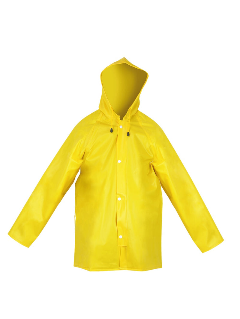 Impermeable tipo saco con capucha integrada