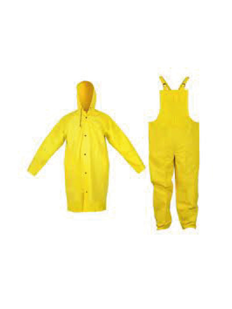 Impermeable traje de dos piezas con capucha integrada