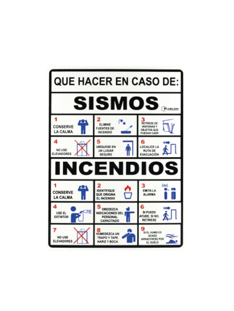 Instruccion Sismo / Incendios